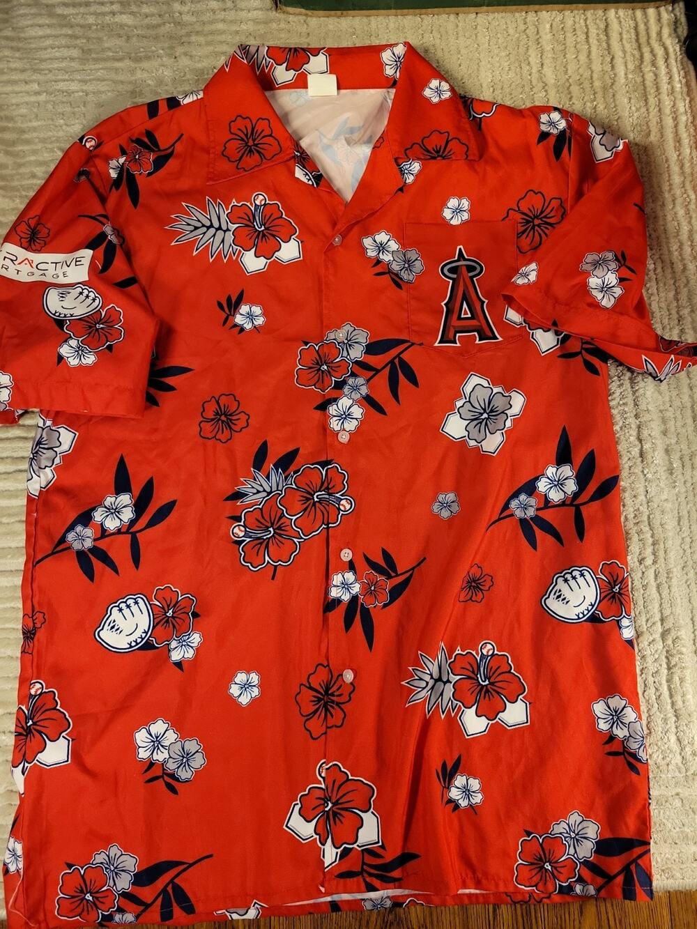 Los Angeles Anaheim Angels Jersey Mens Size XL Baseball Adult Hawaiian